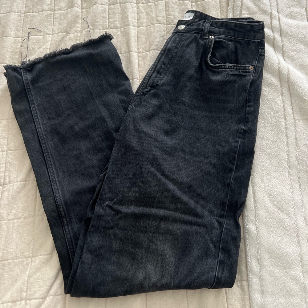 Black Zara wide leg jeans - Picture 4 of 5